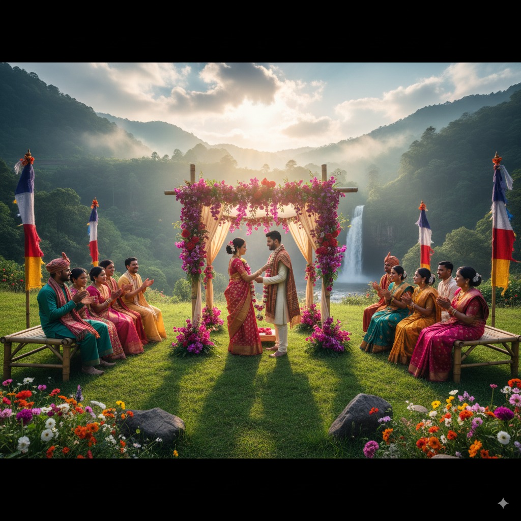 Lake wedding setup